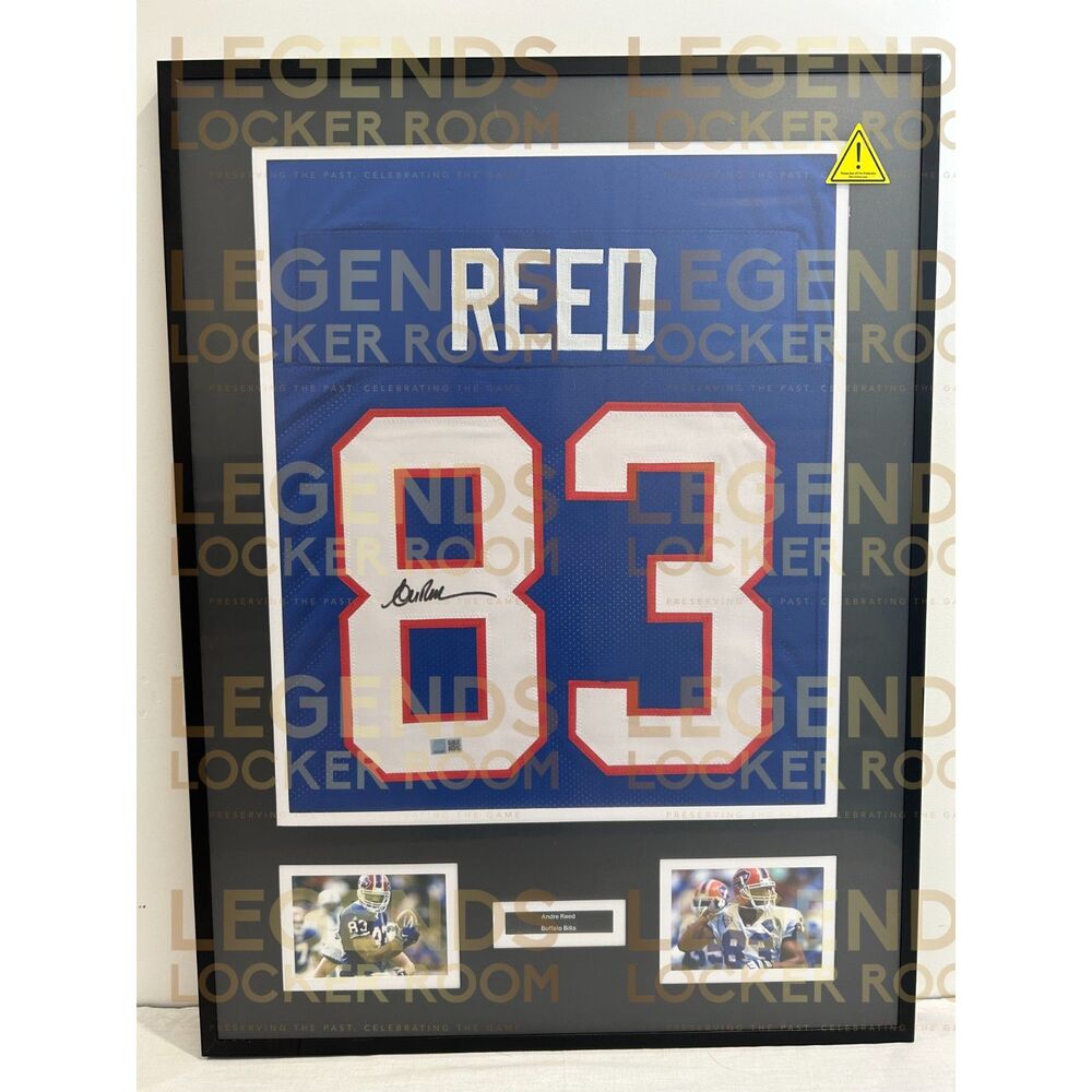 Framed Andre Reed Autographed Jersey (With Certificate of Authenticity)